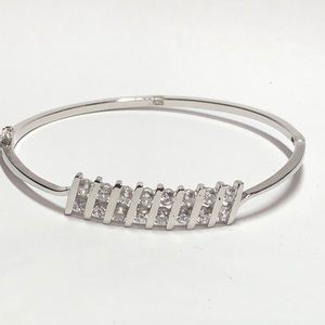 Sterling silver bracelet with CZ stones